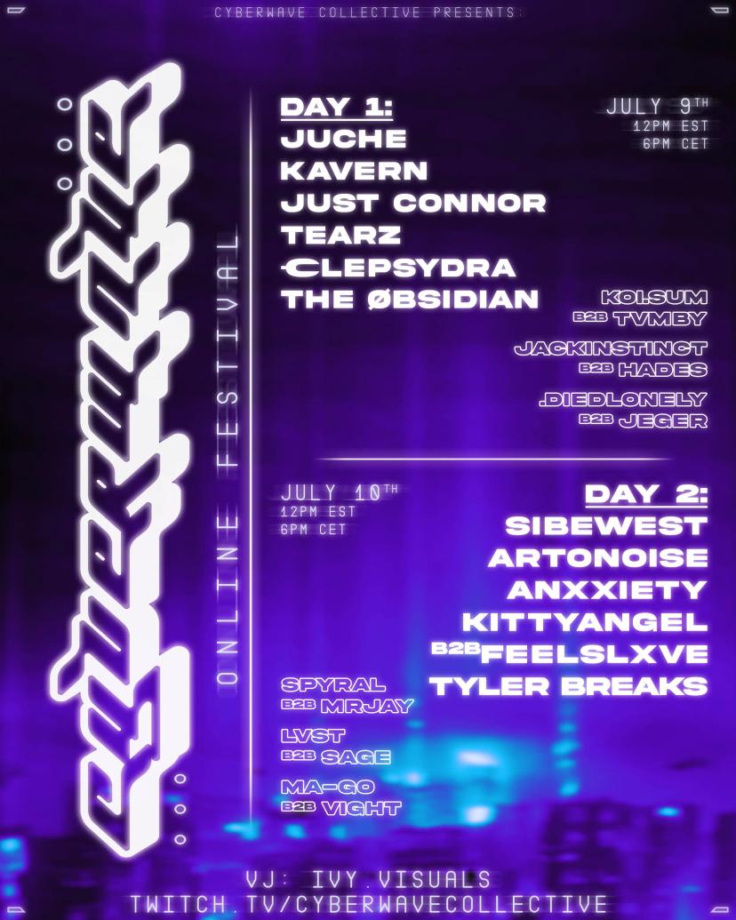 Flyer for Cyberwave Summer Festival 2022