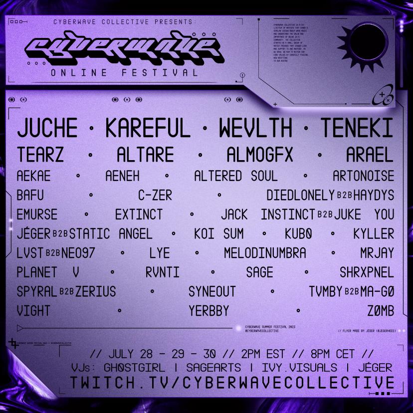 Flyer for Cyberwave Summer Festival 2023